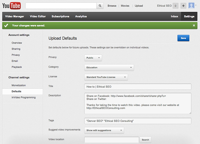 YouTube-defaults YouTube defaults Make Your Video Marketing More Effective with YouTube Video Defaults