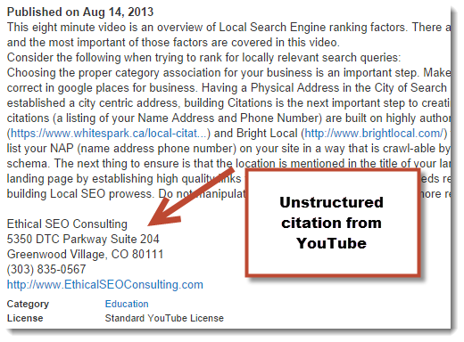 Untructured Citation Youtube